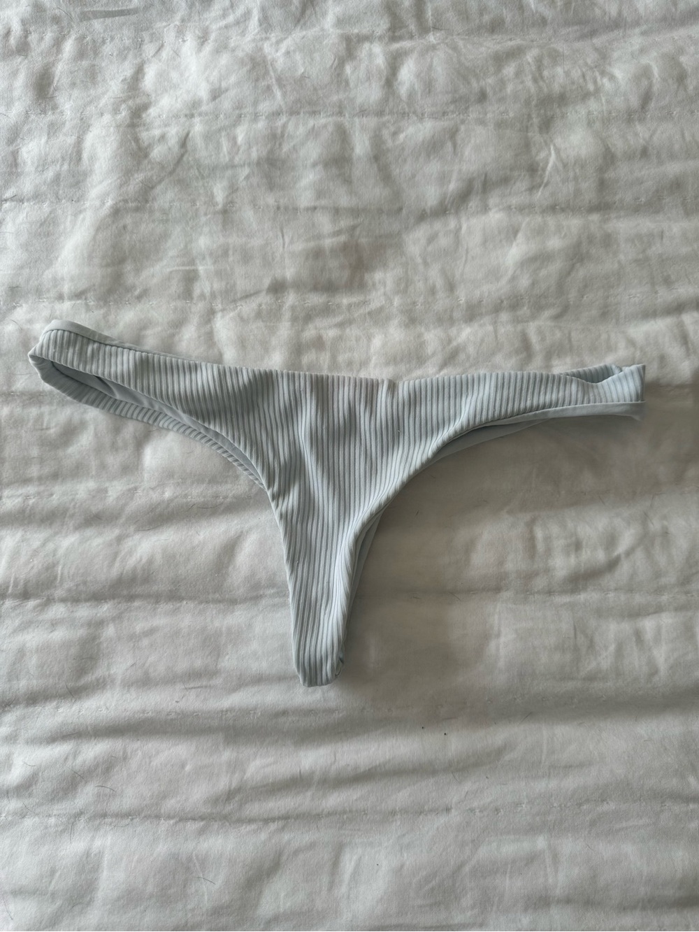 Two Piece Mafia White Ribbed Bikini
